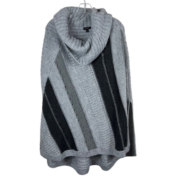 Talbots Sweaters - TALBOTS Wool Belnd Grey Cowl Neck Ponch Size L/XL